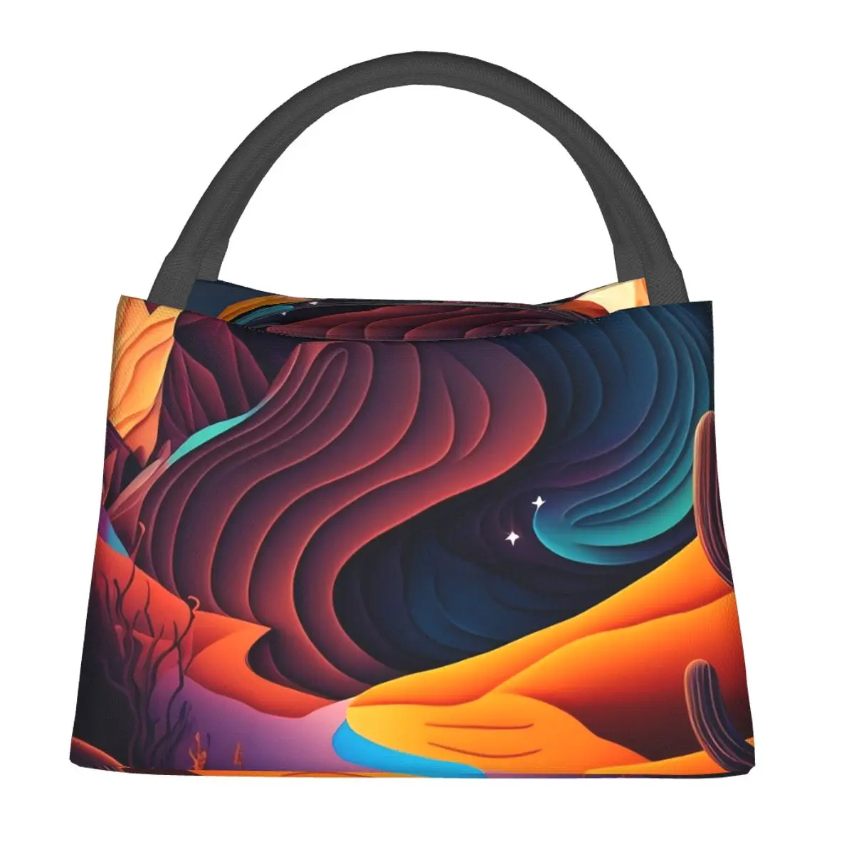 Desert At Night Lunch Bag Abstract Nature Kawaii Lunch Box For Unisex Travel Convenient Cooler Bag Print Tote Food Bags 
Desert At Night Lunch Bag Abstract Nature Kawaii Lunch Box For Unisex Travel Convenient Cooler Bag Print Tote Food Bags