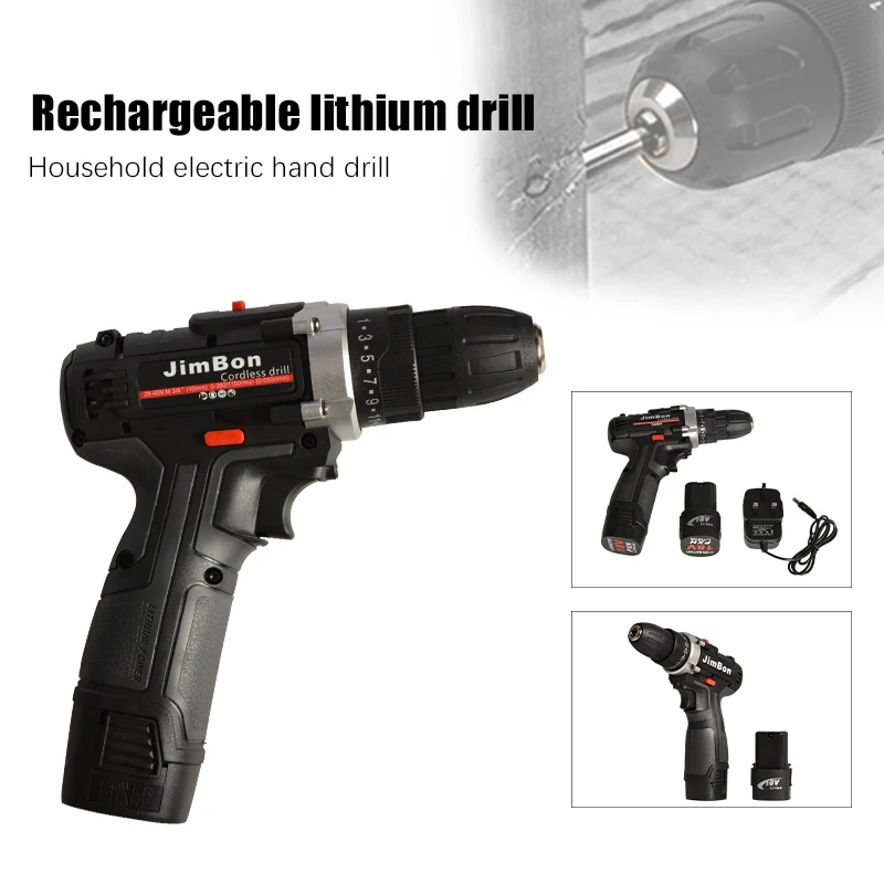 18V Cordless Impact Drill Electric Brushless Power Screwdriver with 2 Lithium-Ion Battery 2 Variable Speed Home DIY Power Tool
18V Cordless Impact Drill Electric Brushless Power Screwdriver with 2 Lithium-Ion Battery 2 Variable Speed Home DIY Power Tool