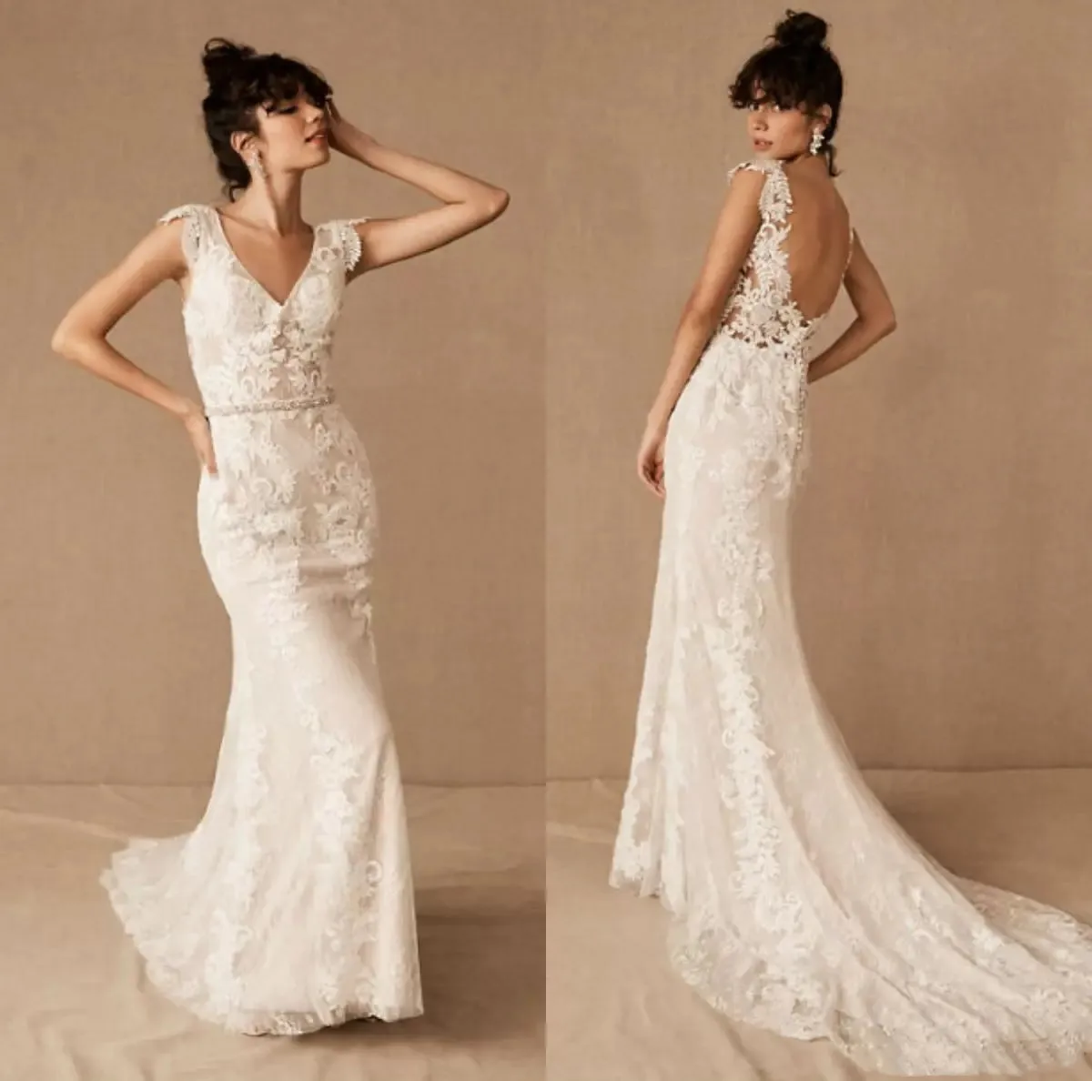 Women Wear Wedding Dress 2022 V Neck Capped Sleeves Vestidos De Novia Sexy Backless Buttons Long Sweep Lace Trumpet Bridal Gowns
Women Wear Wedding Dress 2022 V Neck Capped Sleeves Vestidos De Novia Sexy Backless Buttons Long Sweep Lace Trumpet Bridal Gowns