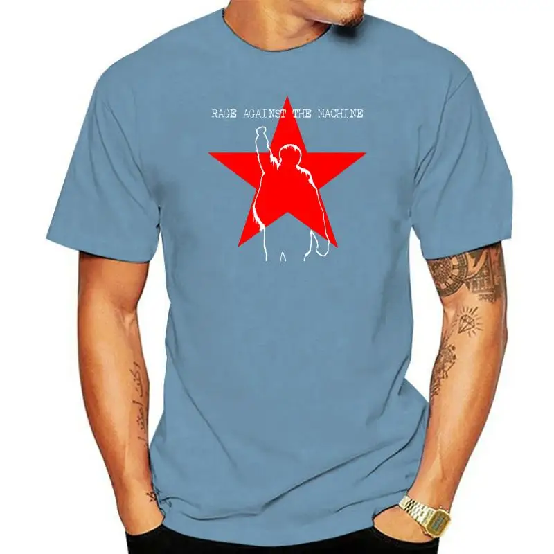

Мужская черная футболка с логотипом New Rage Against The RATM Star, размер от S до 3XL