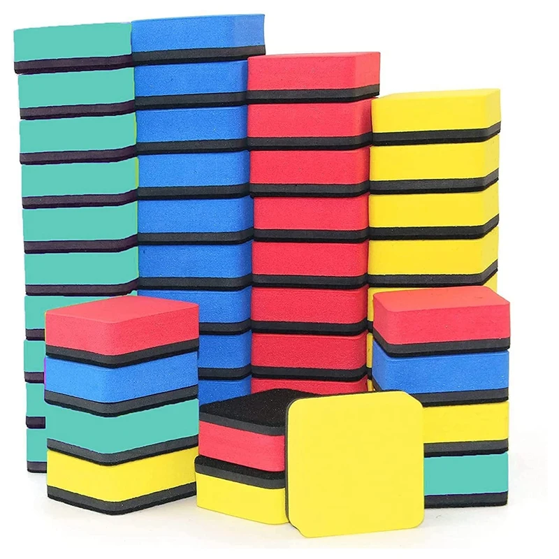 48 Pack Dry Erasers Set,Magnetic Whiteboard Markers Cleaner Wiper Dry Erasers Chalkboard 4 Colors,2 X 2 Inch
48 Pack Dry Erasers Set,Magnetic Whiteboard Markers Cleaner Wiper Dry Erasers Chalkboard 4 Colors,2 X 2 Inch