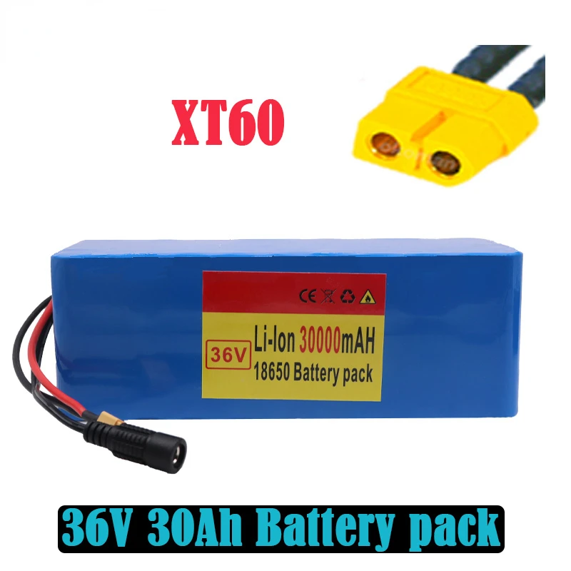 brand new 36V 10S4P 30Ah 1000W high capacity 42V 18650 lithium battery pack 30000mAh electric bicycle scooter with BMS XT60 Plug
brand new 36V 10S4P 30Ah 1000W high capacity 42V 18650 lithium battery pack 30000mAh electric bicycle scooter with BMS XT60 Plug