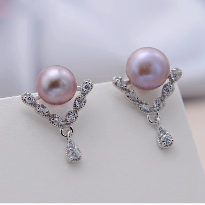 MeiBaPJ Semiround Purple Natural Freshwater Pearl Drop Earrings Real 925 Sterling Silver Fine Charm Wedding Jewelry for Women
MeiBaPJ Semiround Purple Natural Freshwater Pearl Drop Earrings Real 925 Sterling Silver Fine Charm Wedding Jewelry for Women