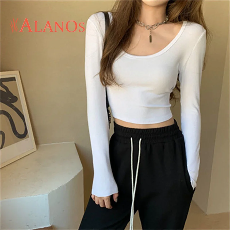 ALANOS Square Neck Long Sleeve Shirt Cotton Sexy Cropped Tops Spring Basic Casual Skinny Slim 2022 New Women's Clothing
ALANOS Square Neck Long Sleeve Shirt Cotton Sexy Cropped Tops Spring Basic Casual Skinny Slim 2022 New Women's Clothing