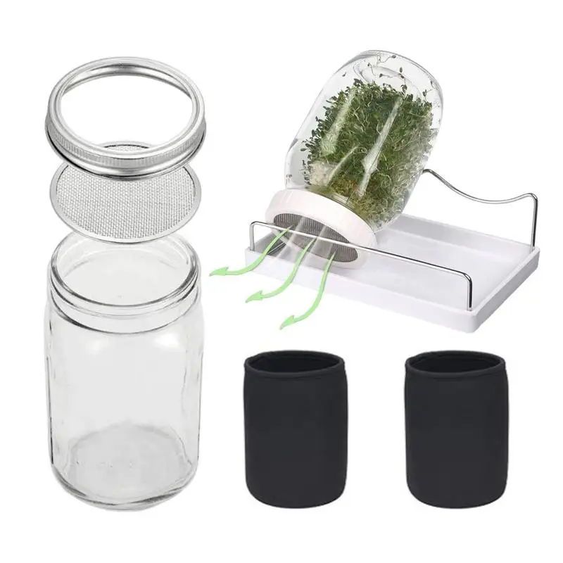 Seed Sprouting Jars Wide Mouth Sprouting Jars With Stainless Steel Germinating Lids Blackout Sleeves And Seed Sprouter Kits
Seed Sprouting Jars Wide Mouth Sprouting Jars With Stainless Steel Germinating Lids Blackout Sleeves And Seed Sprouter Kits