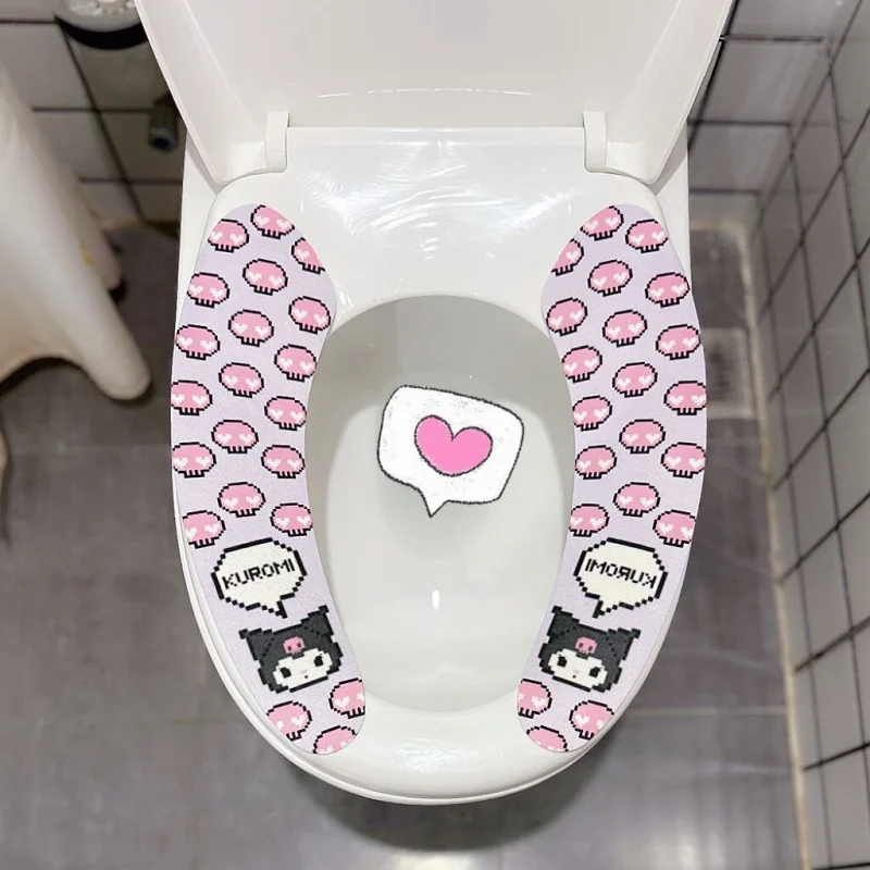 Kawaii Sanrioed Toilet Sticker Kuromi Mymelody Cinnamoroll Cartoon Anime Stickable Non Slip Warm Toilet Cover Toy for Girls Gift
Kawaii Sanrioed Toilet Sticker Kuromi Mymelody Cinnamoroll Cartoon Anime Stickable Non Slip Warm Toilet Cover Toy for Girls Gift