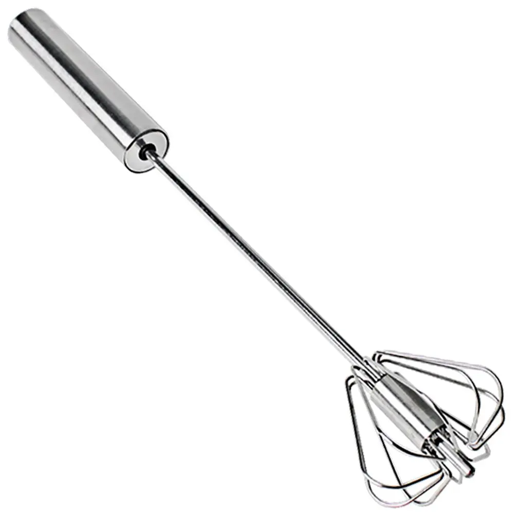 Semi-automatic Egg Beater 304 Stainless Steel Egg Whisk Manual Hand Mixer Self Turning Egg Stirrer Accessories Egg Tools
Semi-automatic Egg Beater 304 Stainless Steel Egg Whisk Manual Hand Mixer Self Turning Egg Stirrer Accessories Egg Tools