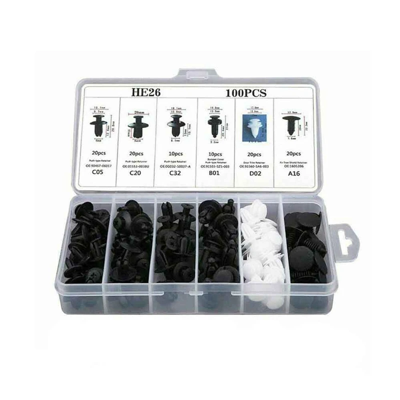 100 шт./комплект, пластиковые заклепки 8 мм для бампера
100 шт./комплект, пластиковые заклепки 8 мм для бампера