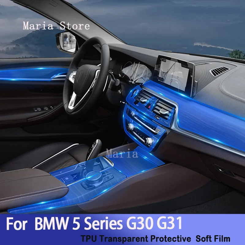 

Для BMW 5 серии G30 G31(2018-2022) гибридная Автомобильная интерьерная центральная консоль прозрачная фотомагнитная наклейка против ремонта