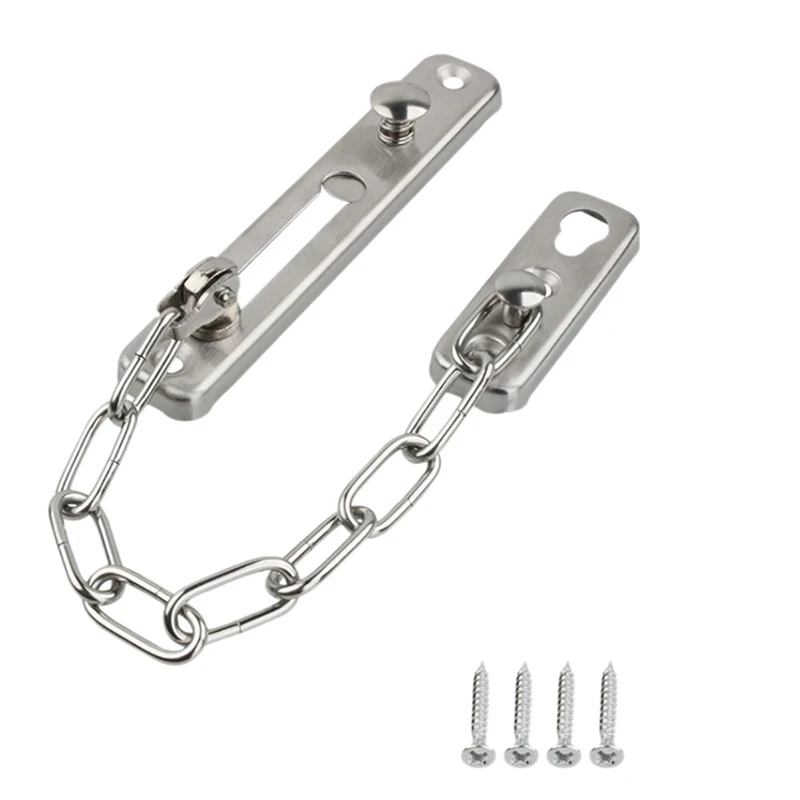 Door Lock, 304 Stainless Steel Casting Door Security Latch Heavy Duty Door Chain Guard
Door Lock, 304 Stainless Steel Casting Door Security Latch Heavy Duty Door Chain Guard