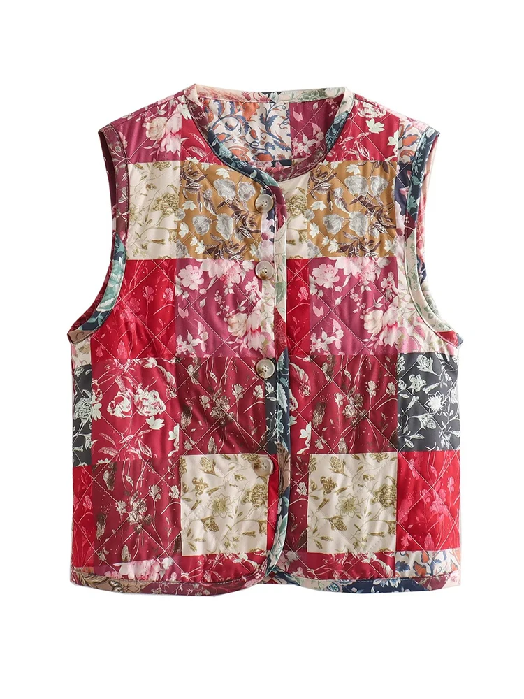 YENKYE Vintage Floral Print Short Vest For Women Autumn Sleeveless Cardigan Ladies Vacation High Street Quilted Waistcoat
YENKYE Vintage Floral Print Short Vest For Women Autumn Sleeveless Cardigan Ladies Vacation High Street Quilted Waistcoat