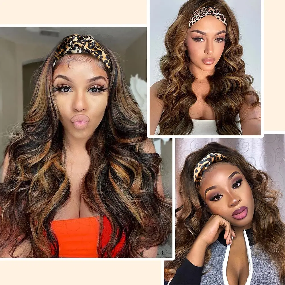 I's a wig длинные волнистые коричневые смешанные светлые парик с головной