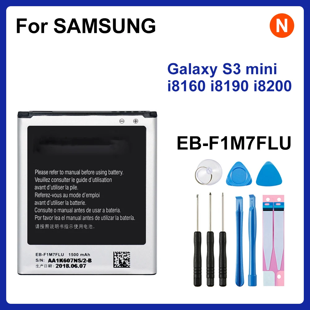 NEW Original Samsung Replacement Battery for Galaxy S3 mini i8160 i8190 i8200 1500mAh EB-F1M7FLU GT-S762 GT S762
NEW Original Samsung Replacement Battery for Galaxy S3 mini i8160 i8190 i8200 1500mAh EB-F1M7FLU GT-S762 GT S762