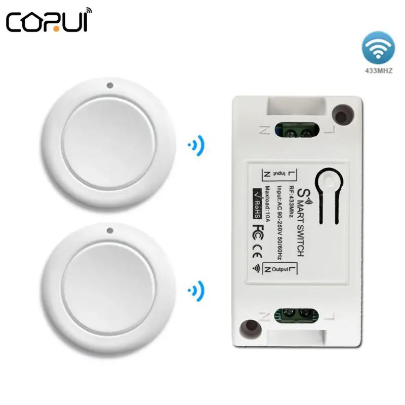 CoRui 10A Smart Switch For Kitchen Waste Processor Controller Wireless Remote Control Switches RF433Mhz Household On-off Device
CoRui 10A Smart Switch For Kitchen Waste Processor Controller Wireless Remote Control Switches RF433Mhz Household On-off Device
