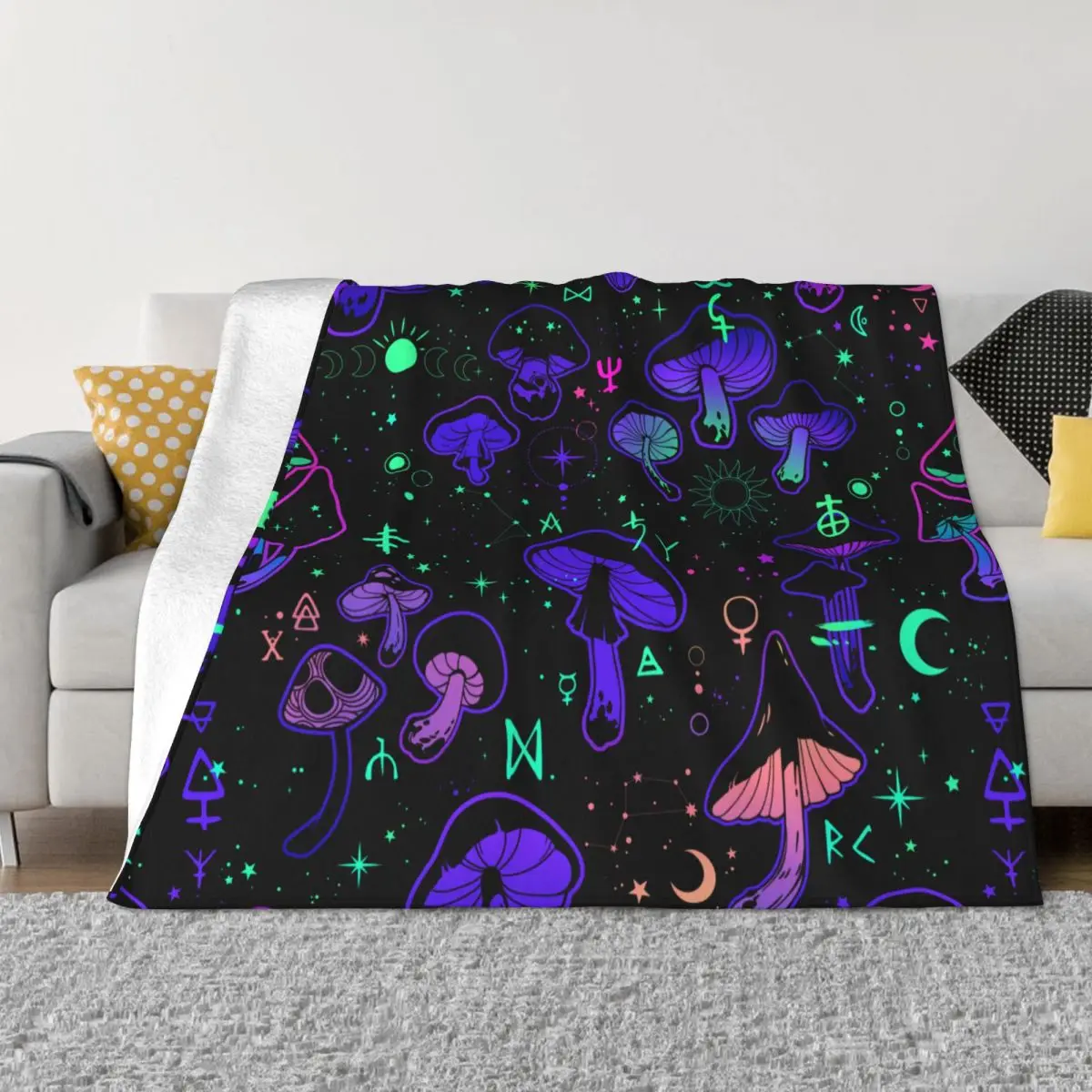 Magic Mushrooms With Occult Blankets Flannel Spring Autumn Multifunction Lightweight Thin Throw Blanket for Sofa Couch Rug Piece
Magic Mushrooms With Occult Blankets Flannel Spring Autumn Multifunction Lightweight Thin Throw Blanket for Sofa Couch Rug Piece