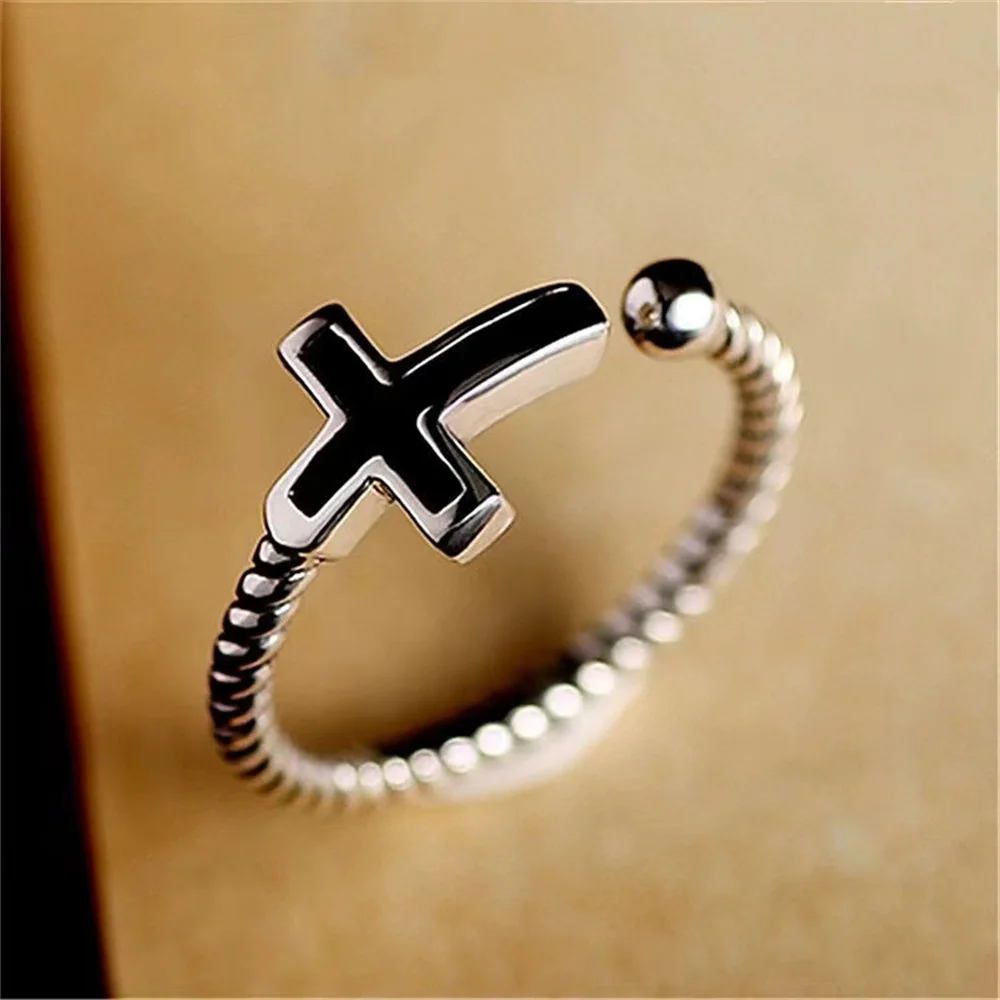 Personality Retro Cross Open Ring, S925 Sterling Silver Hip Hop Fashion Ring Couple Fashion Ladies Luxury Gift Wholesale
Personality Retro Cross Open Ring, S925 Sterling Silver Hip Hop Fashion Ring Couple Fashion Ladies Luxury Gift Wholesale