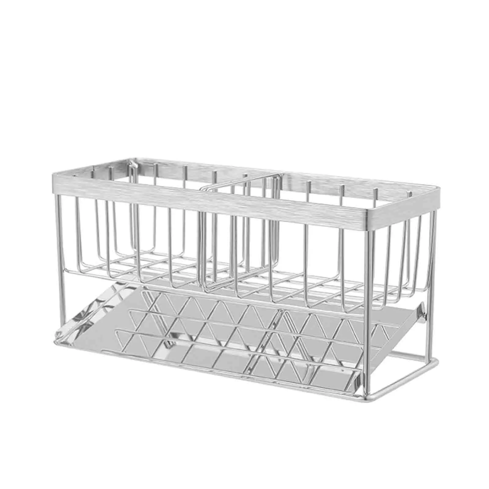 Kitchen Sponge Holder Organizer Shelf With a Removable Slanting Drain Tray for Draining Water from Cutlery
Kitchen Sponge Holder Organizer Shelf With a Removable Slanting Drain Tray for Draining Water from Cutlery