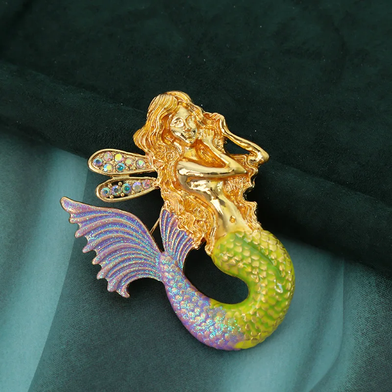 2023 New Design Retro Noble Mermaid Brooch Cute Cartoon Antique Vintage Brooches Pins for Women Unisex Enamel Corsage
2023 New Design Retro Noble Mermaid Brooch Cute Cartoon Antique Vintage Brooches Pins for Women Unisex Enamel Corsage