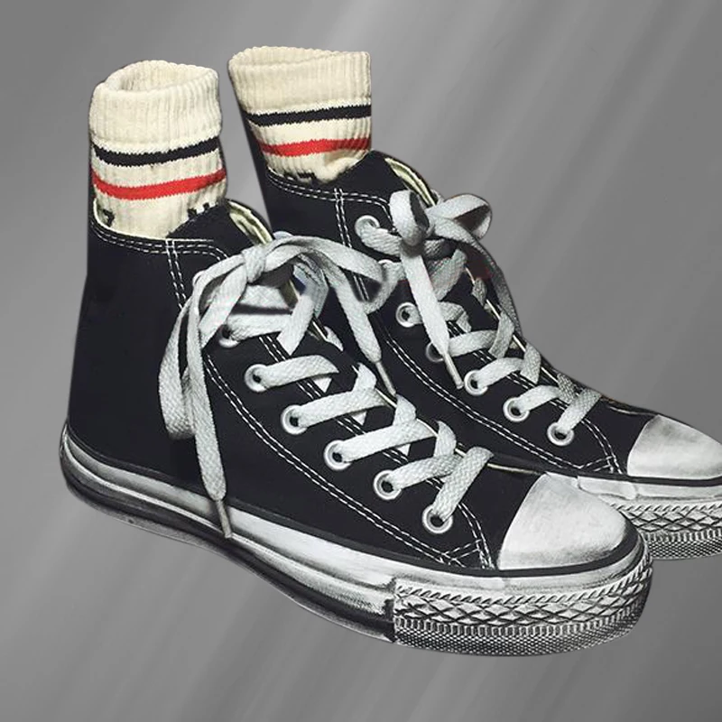 High-top dirty old shoelace socks canvas shoes hip-hop street shooting comfortable handmade old vulcanized shoes 35-46
High-top dirty old shoelace socks canvas shoes hip-hop street shooting comfortable handmade old vulcanized shoes 35-46