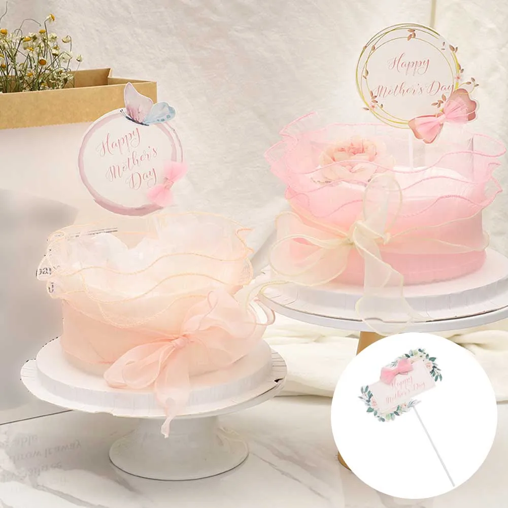 Mother's Day Cake Insert Cards Happy Mother's Day Party Decorations Flower Bow Cake Toppers Cupcake Dessert Decorative Cards
Mother's Day Cake Insert Cards Happy Mother's Day Party Decorations Flower Bow Cake Toppers Cupcake Dessert Decorative Cards