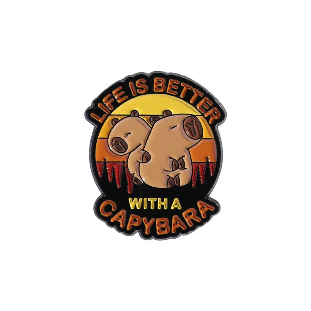Металлическая брошь капибара
Металлическая брошь капибара