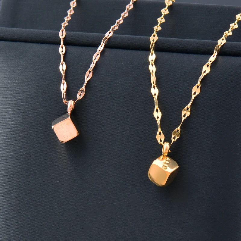 SINLEERY Punk Stainless Steel Necklace For Women Rose Gold Color Cube Female necklace Fashion Jewelry 2022 New Arrival XL347 SSK
SINLEERY Punk Stainless Steel Necklace For Women Rose Gold Color Cube Female necklace Fashion Jewelry 2022 New Arrival XL347 SSK