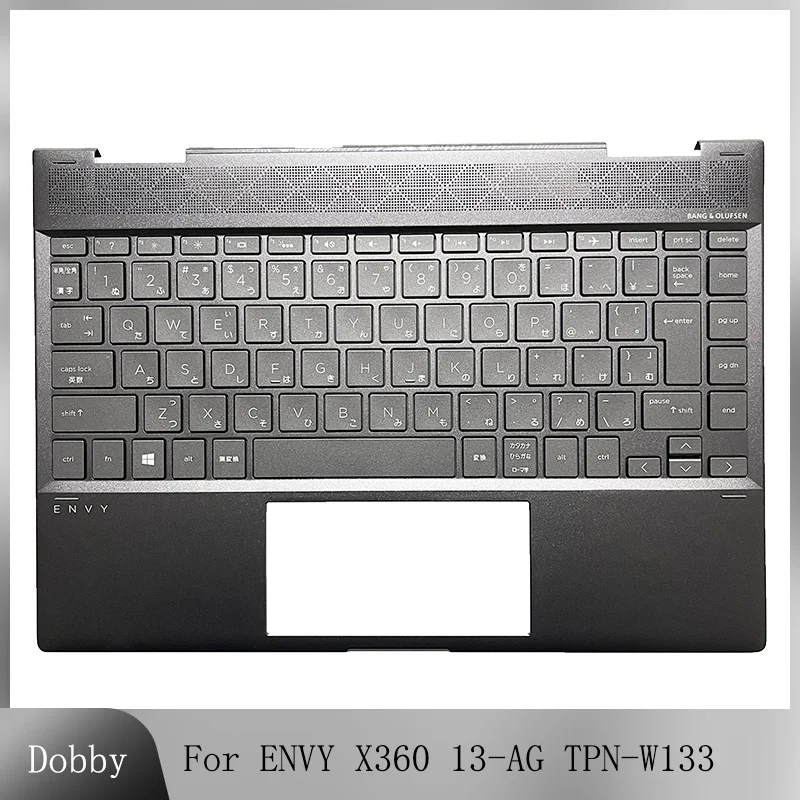 

Notebook JP Keyboard with Backlight HP ENVY X360 13-AG TPN-W133 Laptop Top Upper Case Cover Palmrest C Shell Brown 609939-001