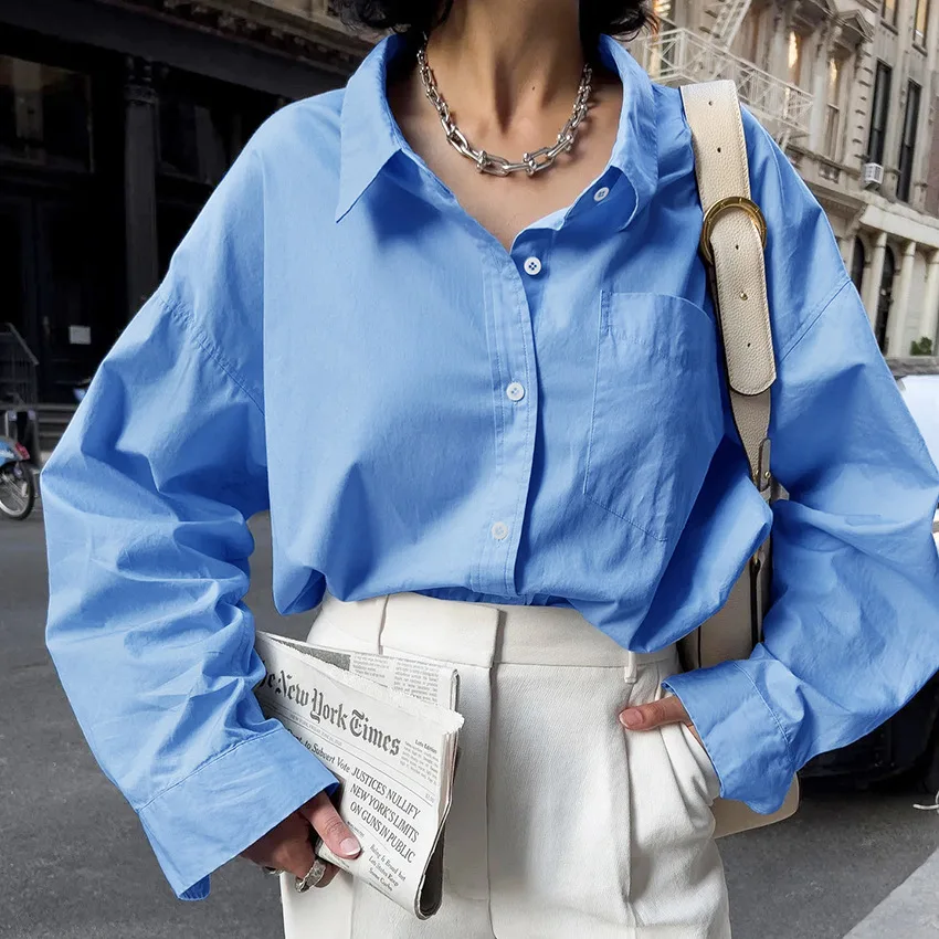Autumn New Casual Polo Shirt Womens Commuter Versatile Long Sleeve Pocket Coat for Women
Autumn New Casual Polo Shirt Womens Commuter Versatile Long Sleeve Pocket Coat for Women