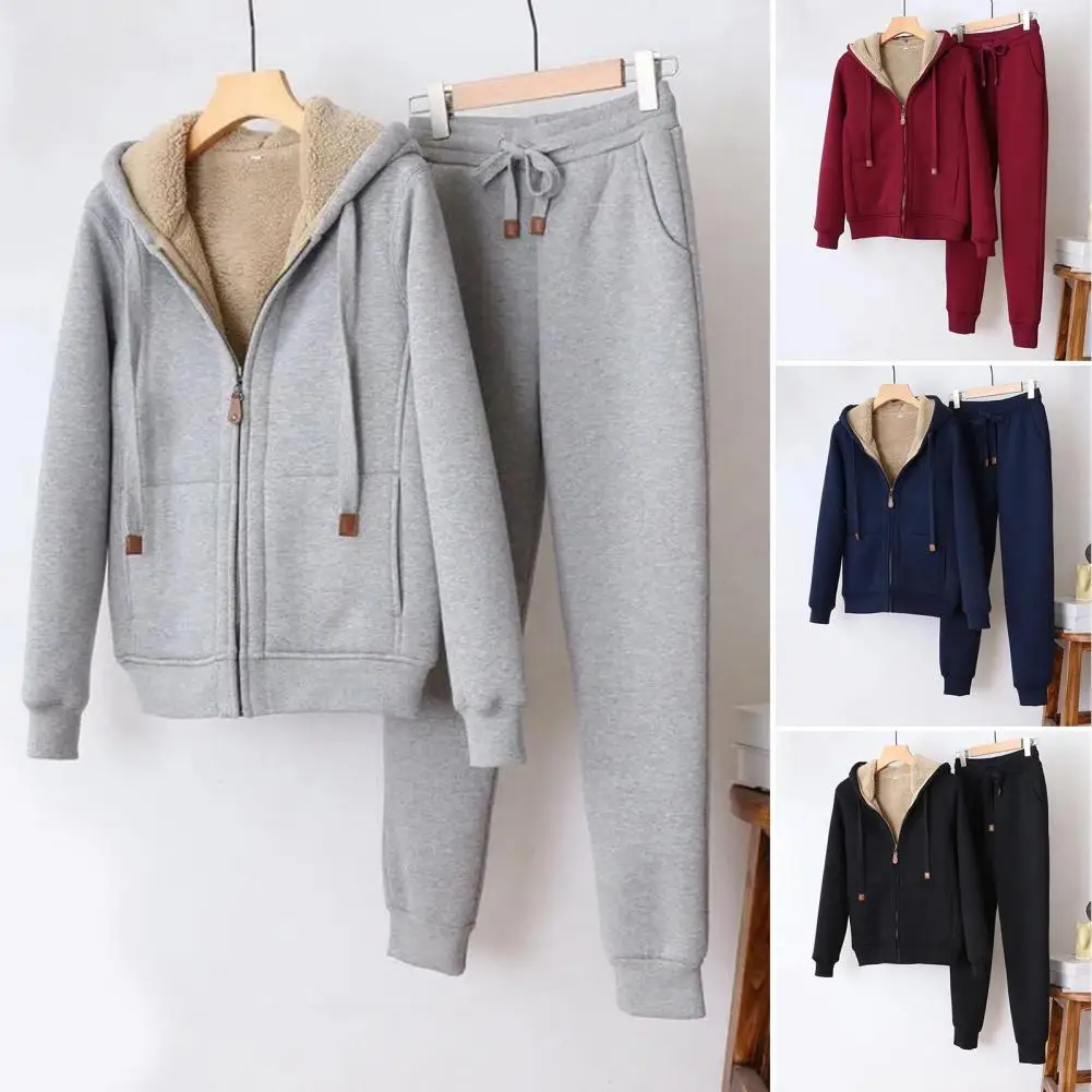 Two-piece Set Sweatshirt Pants Cardigan Drawstring Elastic Waist Warm Sports Outfit Women Hoodie Jogger Pants Casual Wear
Two-piece Set Sweatshirt Pants Cardigan Drawstring Elastic Waist Warm Sports Outfit Women Hoodie Jogger Pants Casual Wear