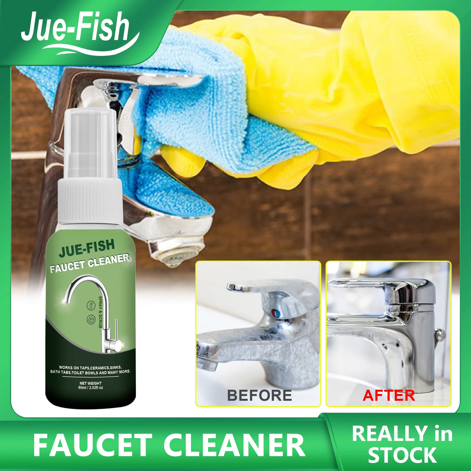 Faucet Cleaner Spray Sink Refurbishment Descaling Polishing Decontamination Remove Rust Stains Multifunctional Cleaning Tool
Faucet Cleaner Spray Sink Refurbishment Descaling Polishing Decontamination Remove Rust Stains Multifunctional Cleaning Tool