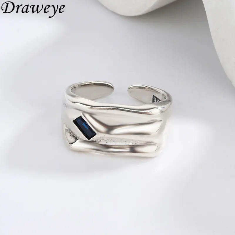 Draweye Geometric Rings for Womne Metal Vintage Hiphop Punk Style Anillos Mujer Korean Fashion Blue Simple Jewerly New
Draweye Geometric Rings for Womne Metal Vintage Hiphop Punk Style Anillos Mujer Korean Fashion Blue Simple Jewerly New