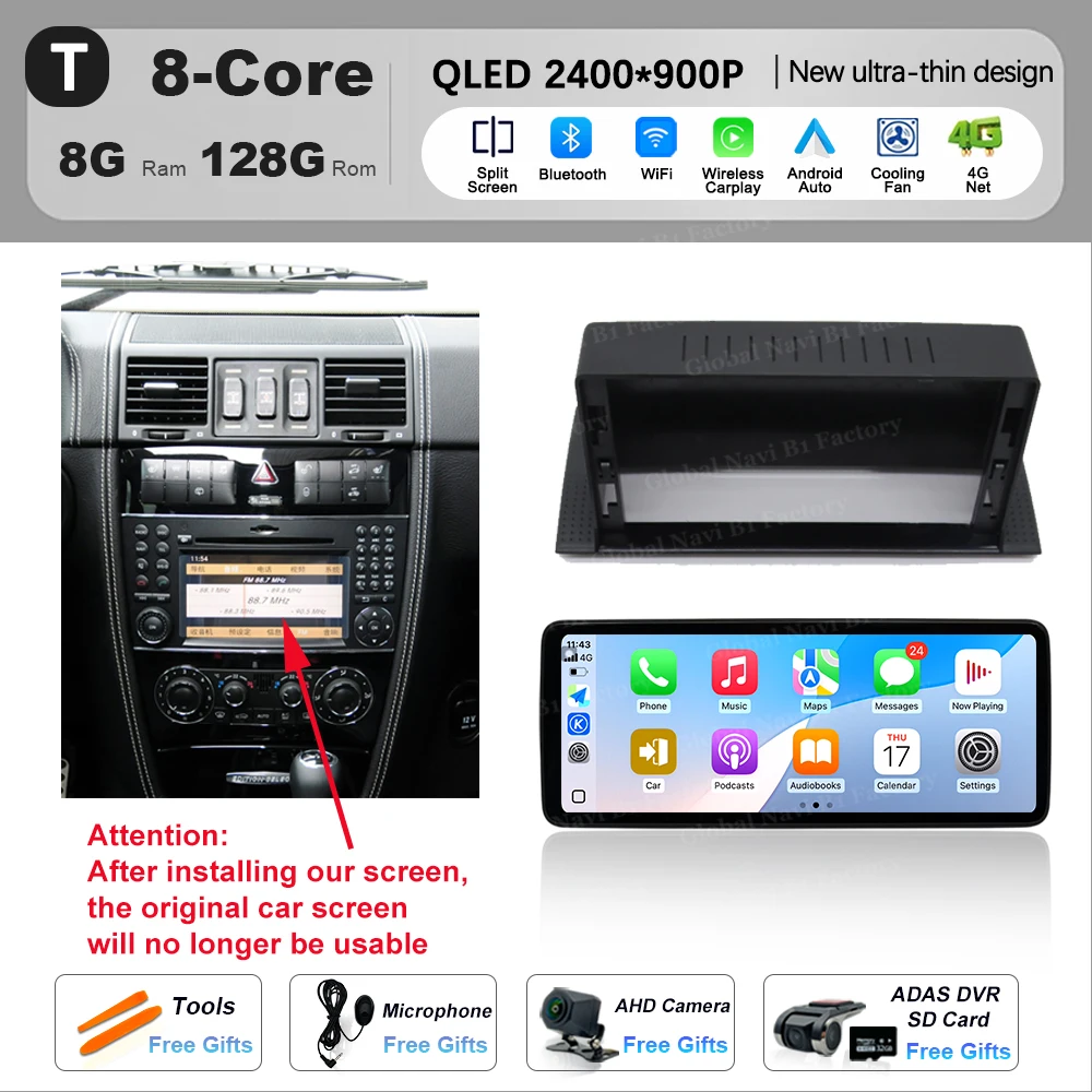 Беспроводная система CarPlay Android для Mercedes-Benz G-класса G500 G55 W461 W463 2005-2011, автомобильная мультимедийная система с GPS, DSP, стерео и Bluetooth.
Беспроводная система CarPlay Android для Mercedes-Benz G-класса G500 G55 W461 W463 2005-2011, автомобильная мультимедийная система с GPS, DSP, стерео и Bluetooth.