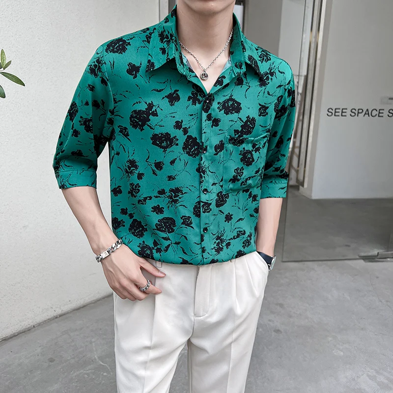 Green Summer Short Sleeve Floral Shirts For Men Clothing 2022 Simple All Match Slim Fit Casual Camisas De Hombre Streetwear 3XL
Green Summer Short Sleeve Floral Shirts For Men Clothing 2022 Simple All Match Slim Fit Casual Camisas De Hombre Streetwear 3XL