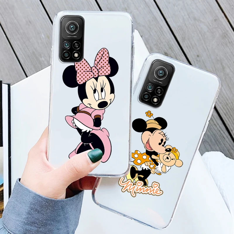 

Couple Minnie Mouse Cute Transparent Cover Phone Case For Xiaomi Redmi K50 K40 Gaming 10 10C 9AT 9A 9C 9T 8 7A 6A 5 5G Armour