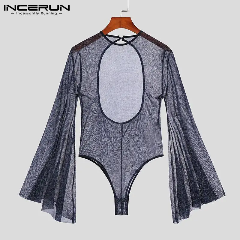 Fashion Casual New Men's Sexy Leisure Onesies Big Halter Sleeve Male Loungewear See-though Triangle Jumpsuits S-5XL INCERUN 2022
Fashion Casual New Men's Sexy Leisure Onesies Big Halter Sleeve Male Loungewear See-though Triangle Jumpsuits S-5XL INCERUN 2022