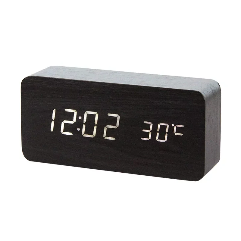 Hot LED Alarm Clock Watch Table Voice Control Wooden Digital Despertador Electronic Desktop USB/AAA Powered Decor Cute
Hot LED Alarm Clock Watch Table Voice Control Wooden Digital Despertador Electronic Desktop USB/AAA Powered Decor Cute