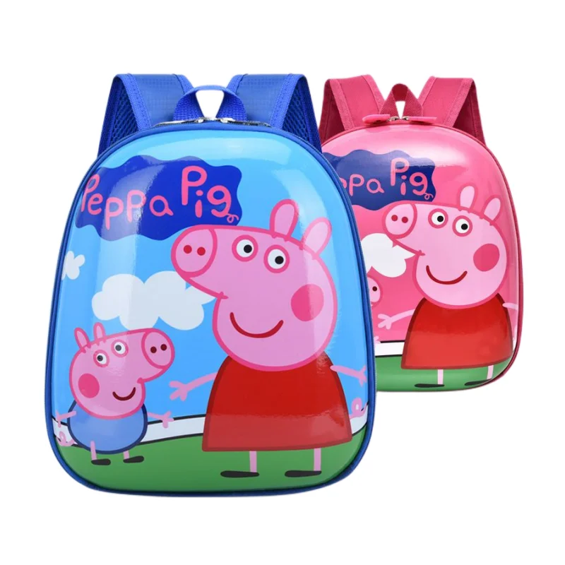 

Peppa Pig Anime Personality School Bag Kindergarten Cute Baby Boys Girls Cartoon Eggshell Backpack Children's Backpack Gift