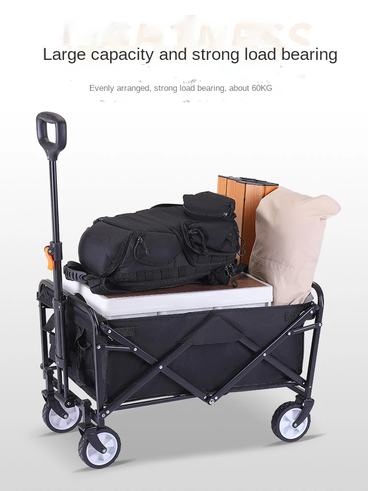 Outdoor Utility Wagon Heavy Duty Folding Garden Portable Hand Cart with All-Terrain Beach Wheels Adjustable Handle Oxford Cloth
Outdoor Utility Wagon Heavy Duty Folding Garden Portable Hand Cart with All-Terrain Beach Wheels Adjustable Handle Oxford Cloth