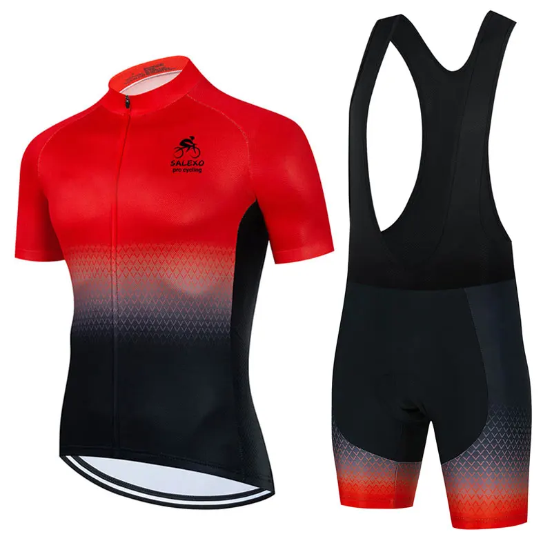 2022 Red Salexo Team Cycling Jersey Set Summer Men's Sport MTB Short Sleeve Cycling Clothing Bicycle Road Riding Set Bib Shorts
2022 Red Salexo Team Cycling Jersey Set Summer Men's Sport MTB Short Sleeve Cycling Clothing Bicycle Road Riding Set Bib Shorts