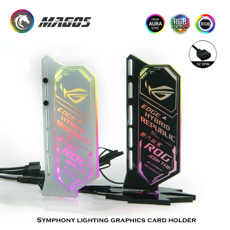 Вертикальный кронштейн для графического процессора RGB с поддержкой 5 в AURA SYNC
Вертикальный кронштейн для графического процессора RGB с поддержкой 5 в AURA SYNC