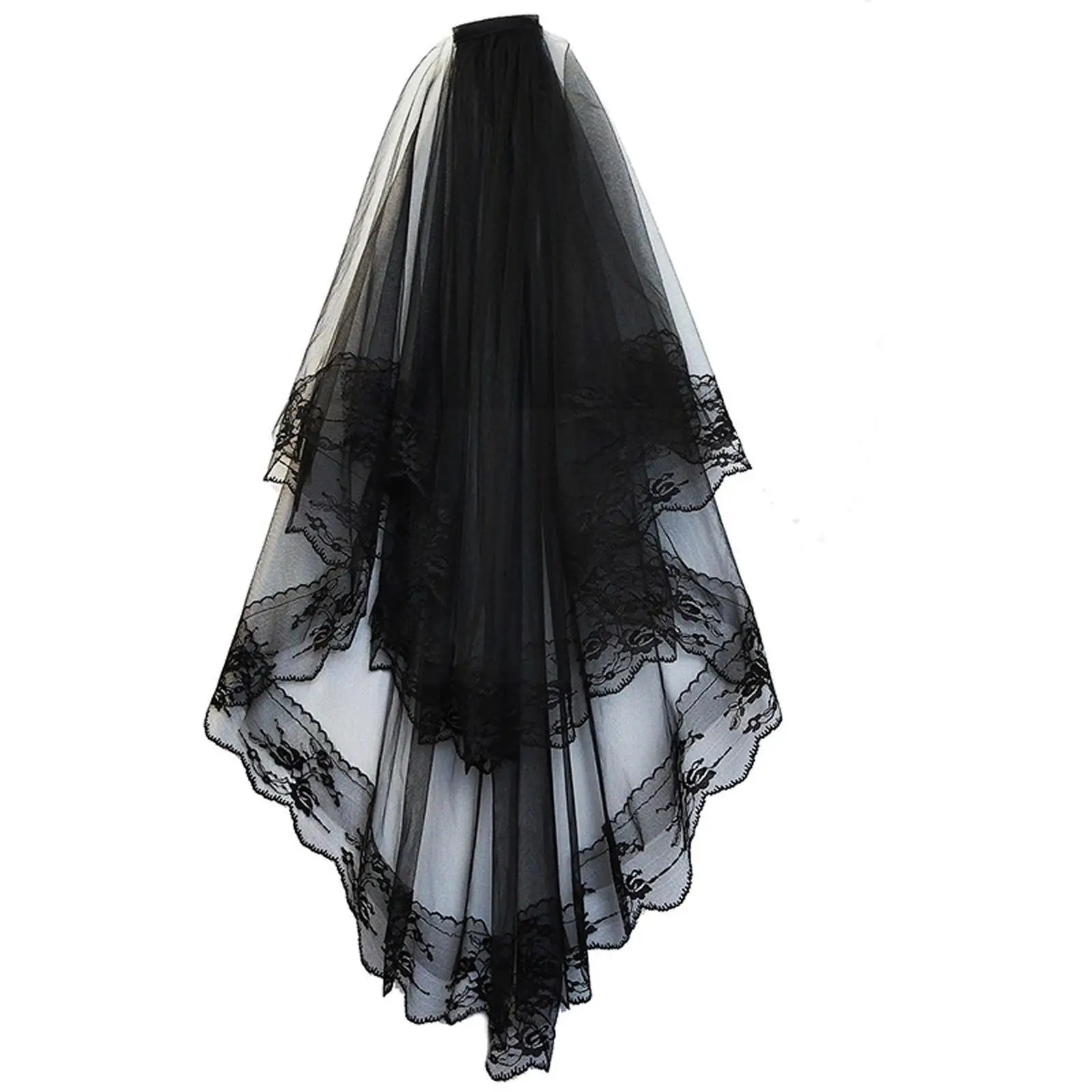 Elegant Black Lace Bridal Veil With Comb Woman Vintage Embroidery Wedding Veils For Halloween Cosplay Costume Hair Accessor E7q7
Elegant Black Lace Bridal Veil With Comb Woman Vintage Embroidery Wedding Veils For Halloween Cosplay Costume Hair Accessor E7q7
