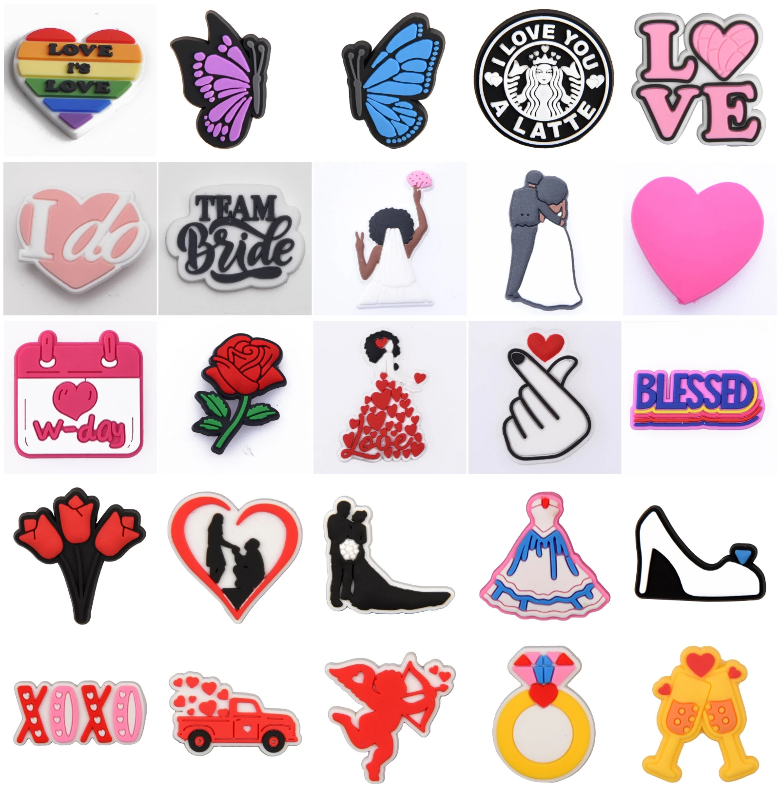 Best-selling Friend Wedding Blessing Love Rose Croc Charms Girl Shoe Buckle Decoration Accessories for Croc Party Gifts
Best-selling Friend Wedding Blessing Love Rose Croc Charms Girl Shoe Buckle Decoration Accessories for Croc Party Gifts