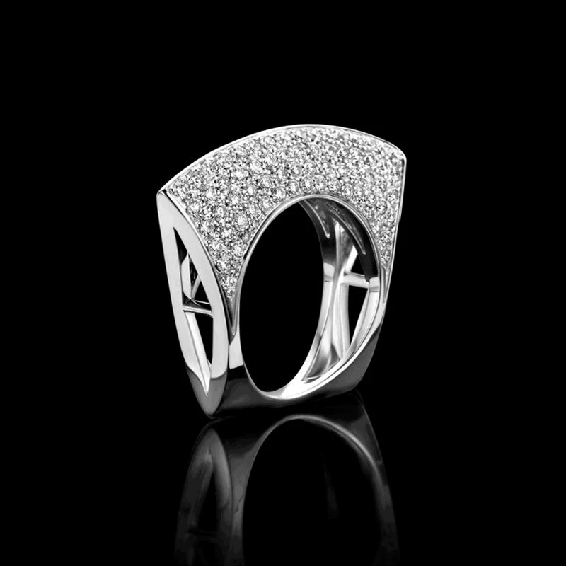 925 Sterling Silver Personality Jewelry Irregular Hollow Out Diamond Ring Ladies Bar Party Jewelry Gift
925 Sterling Silver Personality Jewelry Irregular Hollow Out Diamond Ring Ladies Bar Party Jewelry Gift