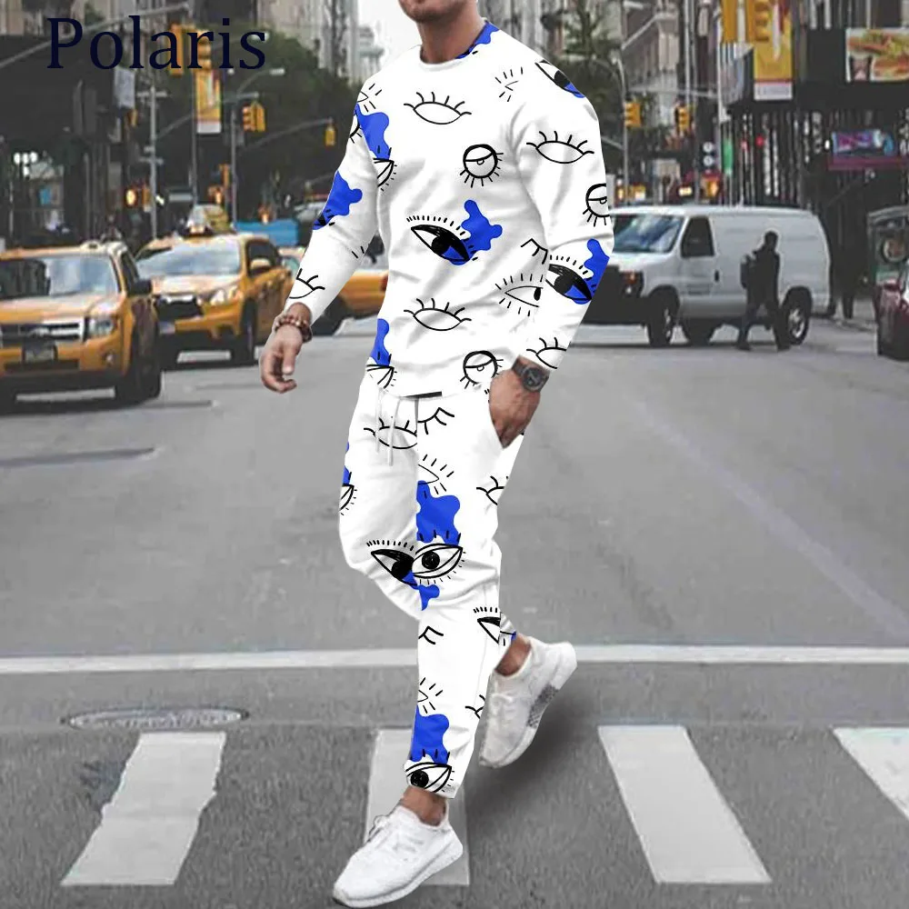 Fashion Art Long Sleeve T Shirt Trousers Set Tracksuit Men Oversized Male Clothes Sweatpants 2 Piece Suit Sportwear Outfits
Fashion Art Long Sleeve T Shirt Trousers Set Tracksuit Men Oversized Male Clothes Sweatpants 2 Piece Suit Sportwear Outfits