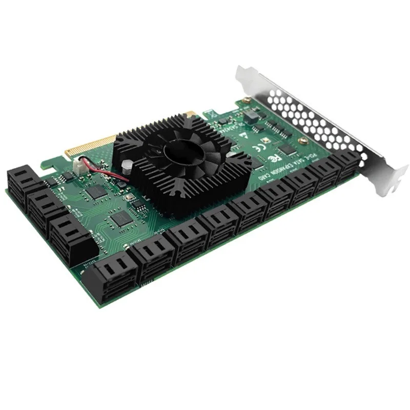 Переходник для майнинга с 24 портами SATA PCI Express X16 контроллер SATA PCI-E адаптер PCIE SATA плата расширения PCIE на SATA3
Переходник для майнинга с 24 портами SATA PCI Express X16 контроллер SATA PCI-E адаптер PCIE SATA плата расширения PCIE на SATA3