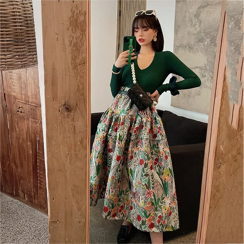 Skirt Women's Fashion 2023 Spring New Retro Jacquard Pleated Tutu Skirt High Waist Skirt Women
Skirt Women's Fashion 2023 Spring New Retro Jacquard Pleated Tutu Skirt High Waist Skirt Women