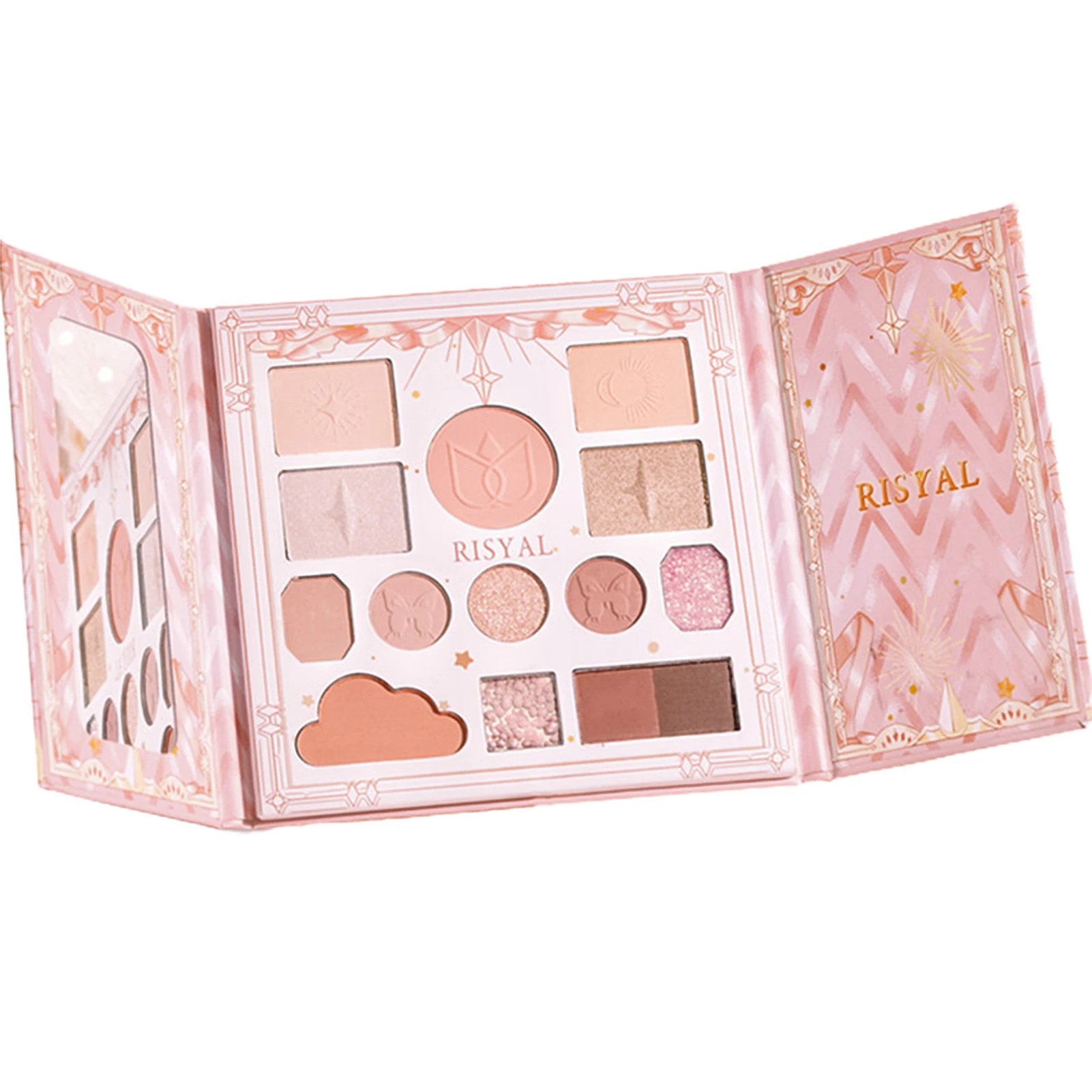 3 in 1 Blusher Highlighting Palette Pearlescent Matte Glitter Eye Makeup Palette Cosmetics for Women Contouring Palette 
3 in 1 Blusher Highlighting Palette Pearlescent Matte Glitter Eye Makeup Palette Cosmetics for Women Contouring Palette
