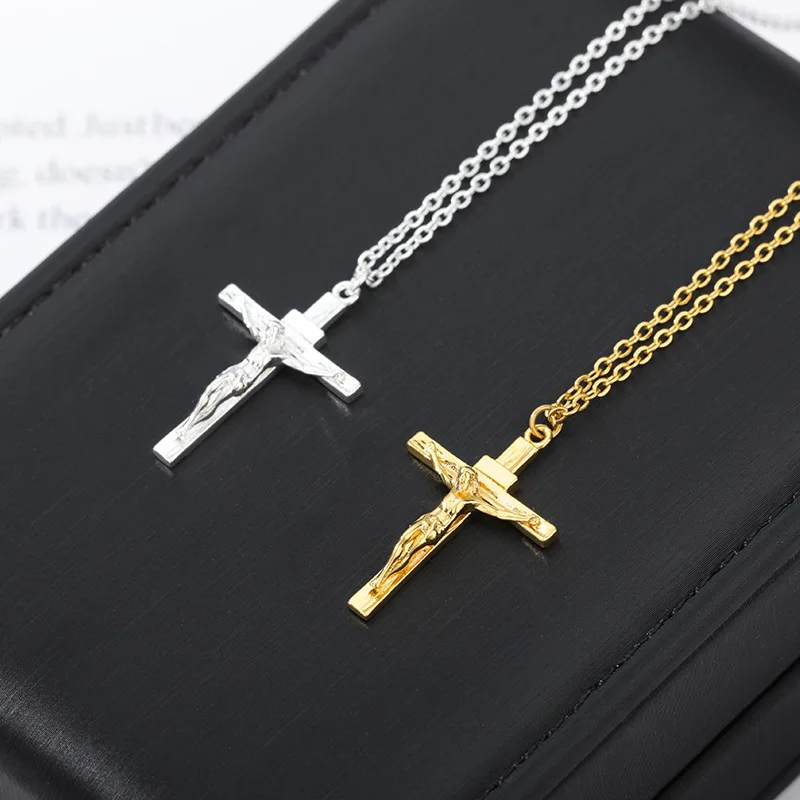 Christian Cross Necklace Jesus Cross Pendants Stainless Steel Chains Choker for Women Men Religion Jewelry Prayer Baptism Gifts
Christian Cross Necklace Jesus Cross Pendants Stainless Steel Chains Choker for Women Men Religion Jewelry Prayer Baptism Gifts