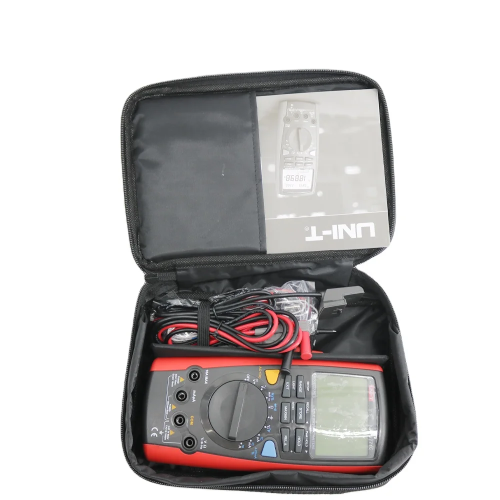 

UNI-T Цифровой мультиметр UT71C, измерение напряжения переменного и постоянного тока, вольт, ампер, Ом, тестер емкости и температуры