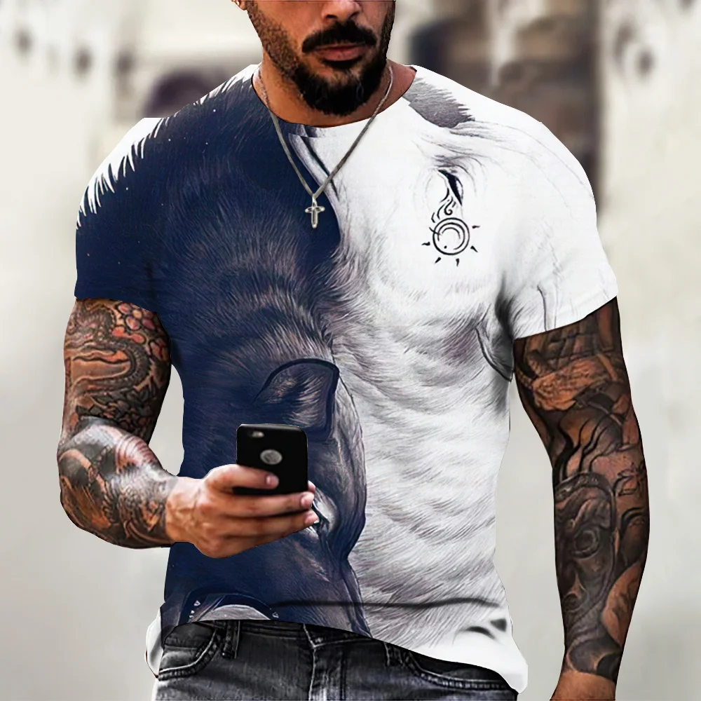 Wolf T-Shirt Men's 3D Print Tees Summer Short Oversized Clothing Fashion Harajuku Animal Tops New Casual Boys T Shirt Streetwear
Wolf T-Shirt Men's 3D Print Tees Summer Short Oversized Clothing Fashion Harajuku Animal Tops New Casual Boys T Shirt Streetwear